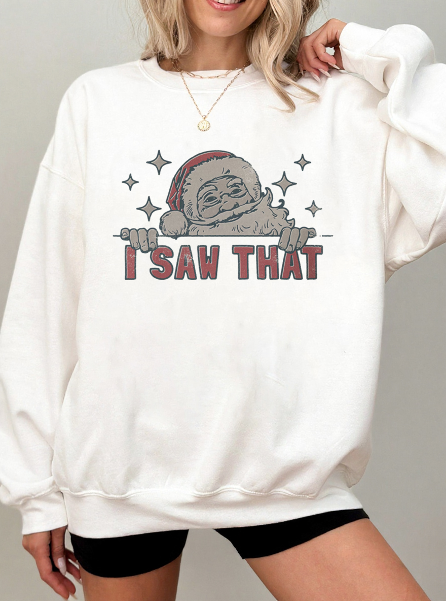 Vintage I Saw That Oversize Graphic Sweatshirt