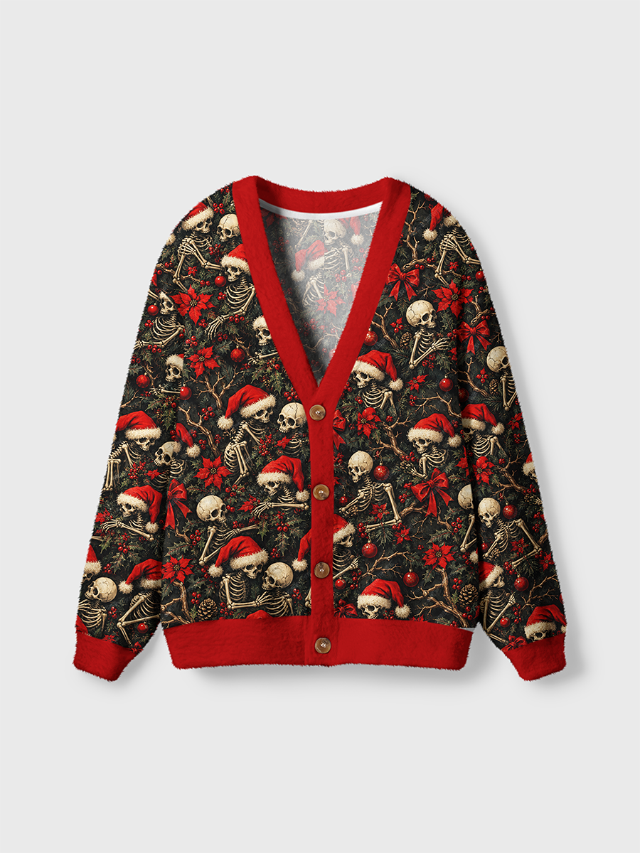 Vintage Festive Christmas Skeleton Cardigan Sweaters