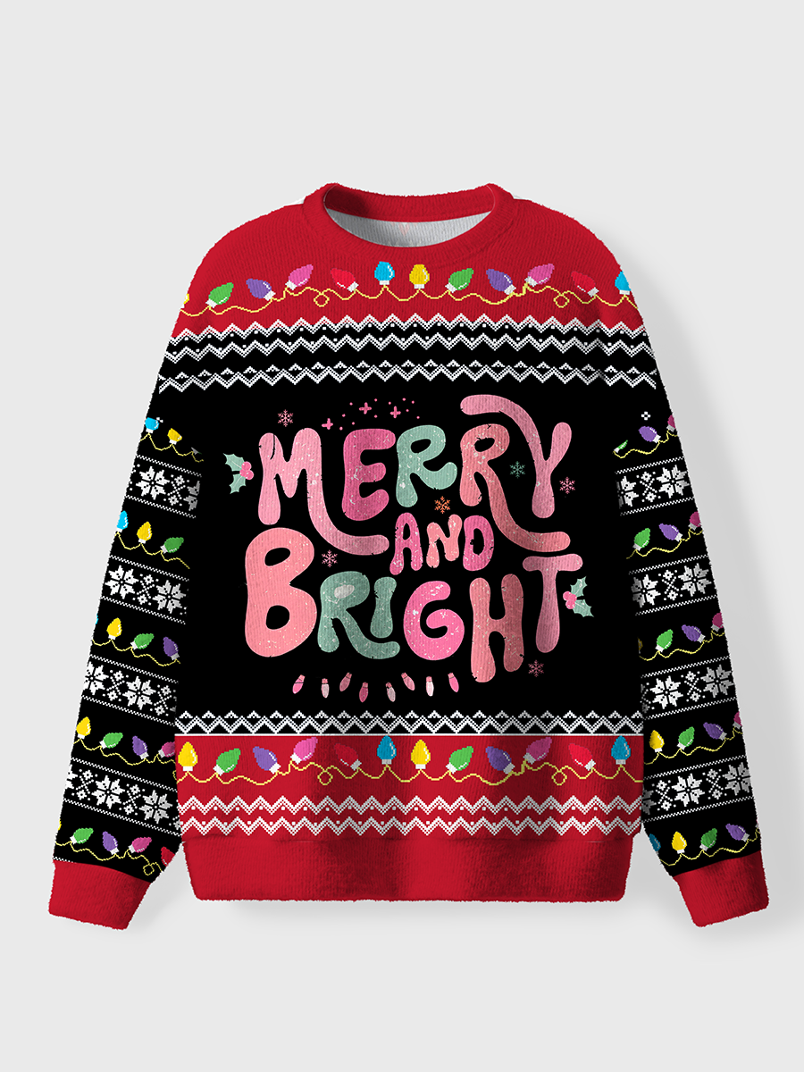 Vintage Merry And Bright Ugly Sweater