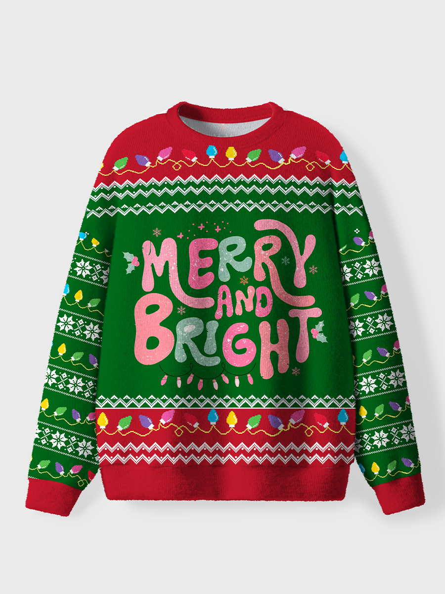 Vintage Merry And Bright Ugly Sweater