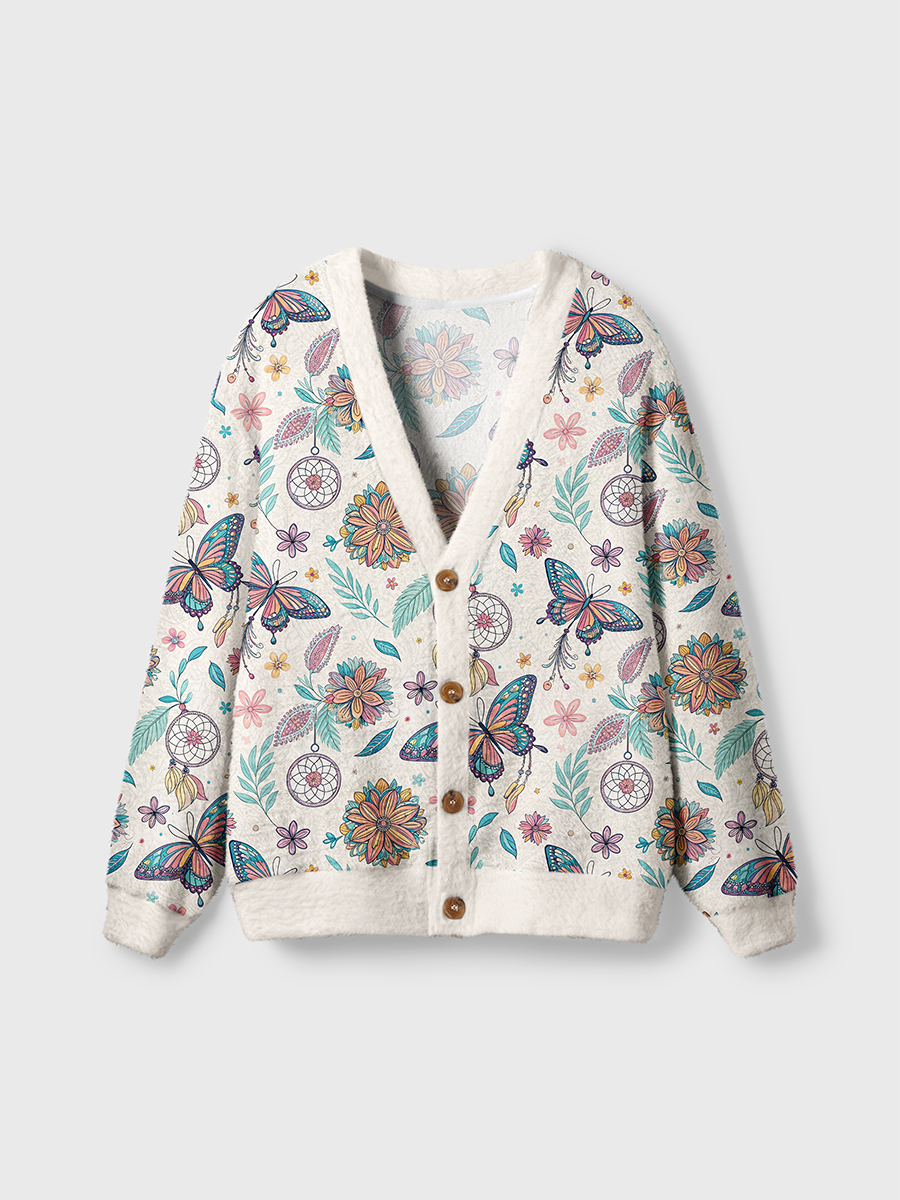 Vintage Butterfly Flower Cute Cardigan Sweaters