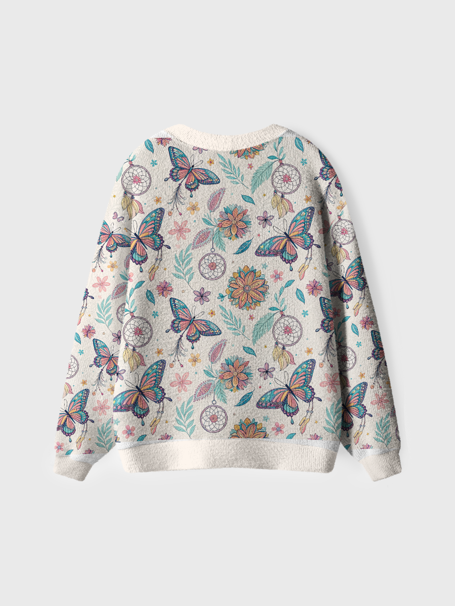 Vintage Butterfly Flower Cute Cardigan Sweaters