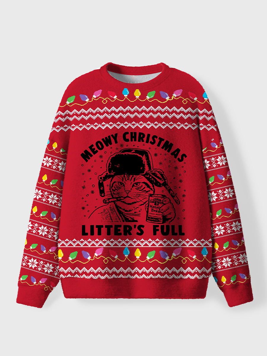 Vintage Litters Full Meowy Christmas Ugly Sweater