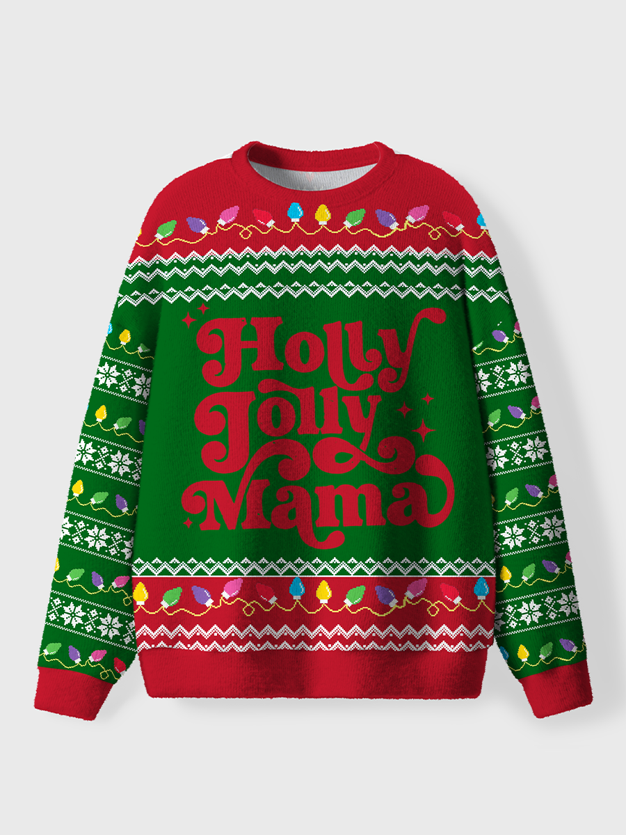 Vintage Holly Jolly Mama Ugly Sweater