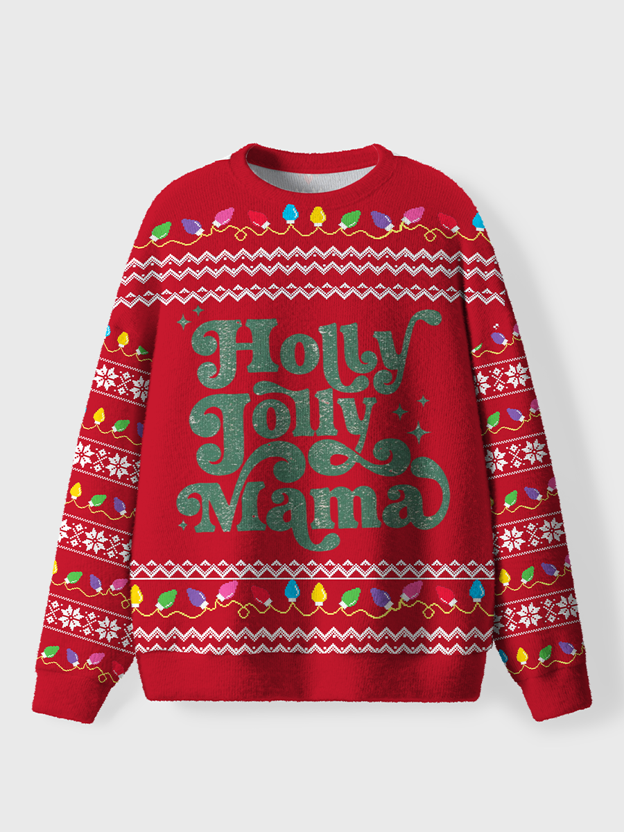 Vintage Holly Jolly Mama Ugly Sweater