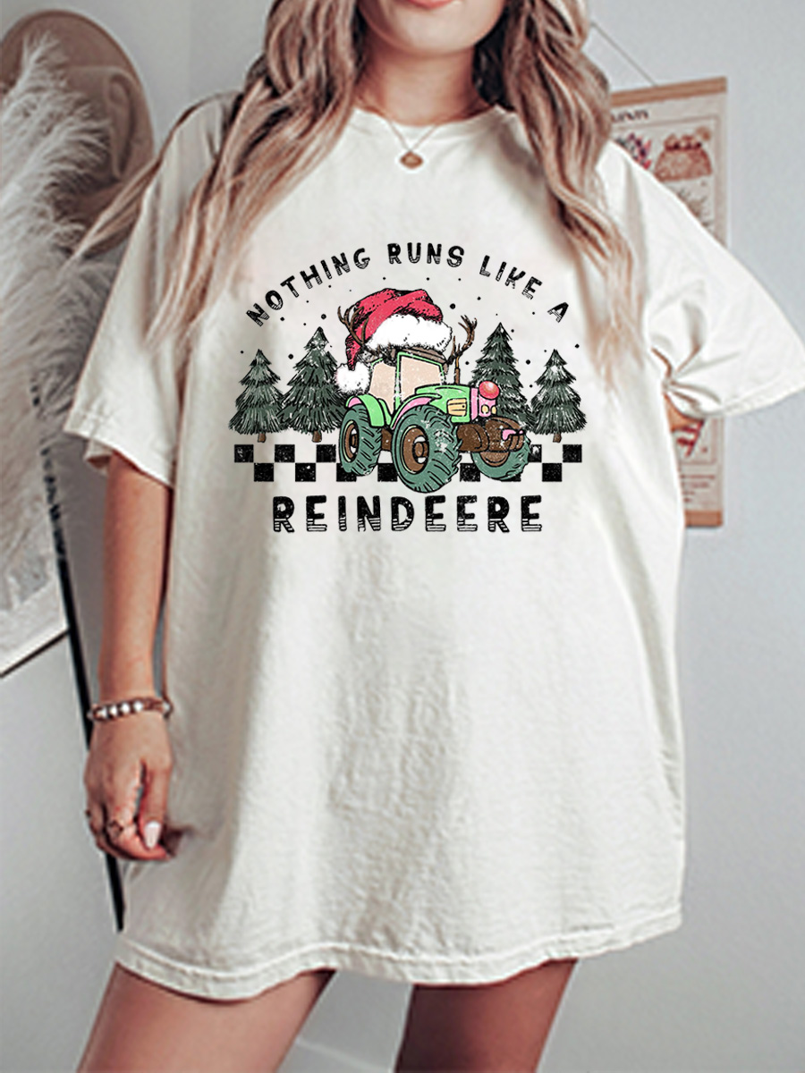 Vintage Reindeere Oversize Graphic Tee