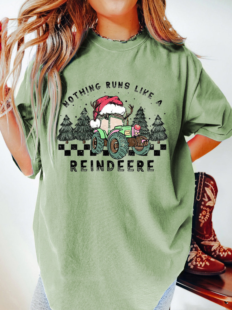 Vintage Reindeere Oversize Graphic Tee