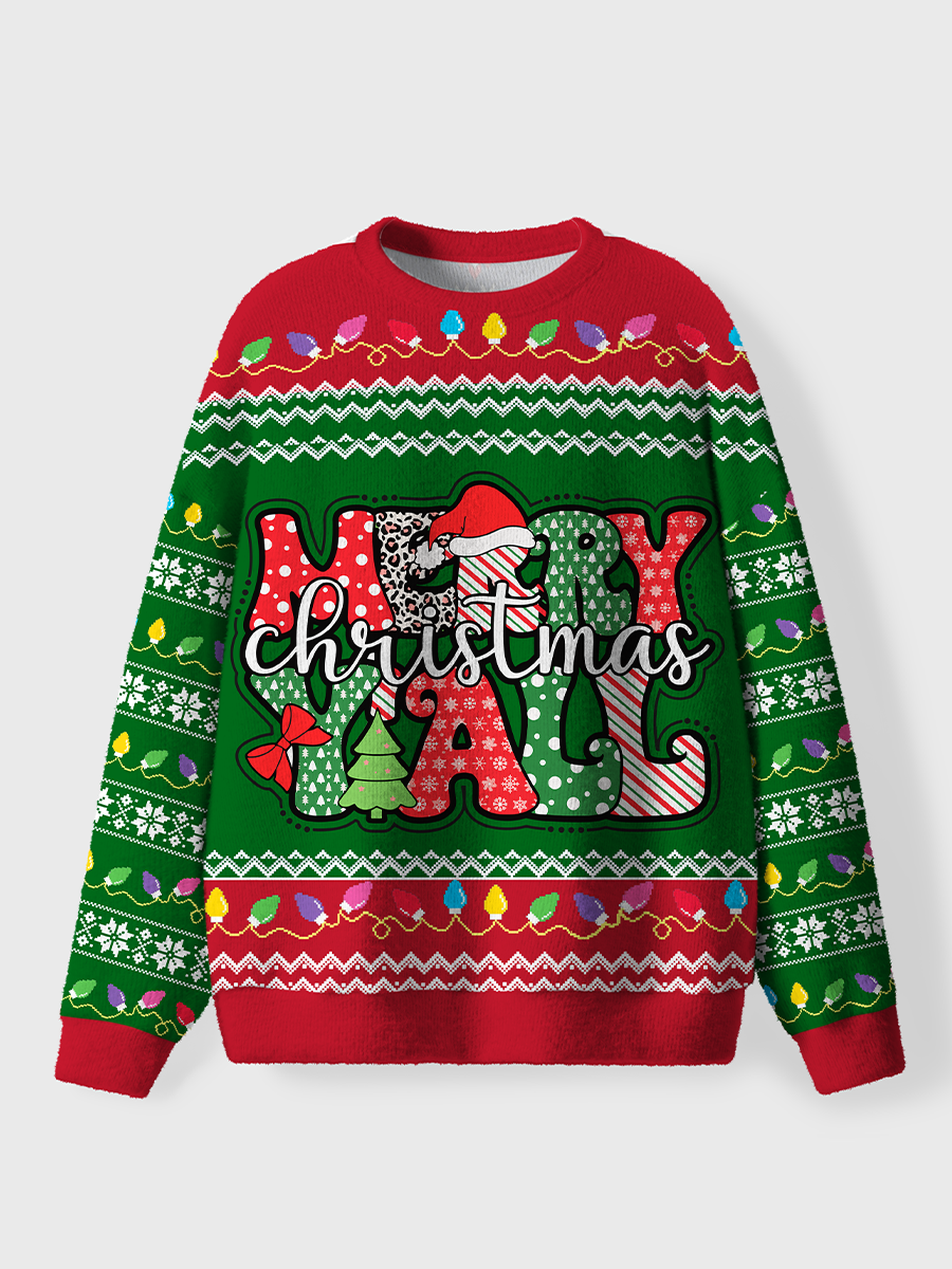 Vintage Merry Christmas Tree Ugly Sweater