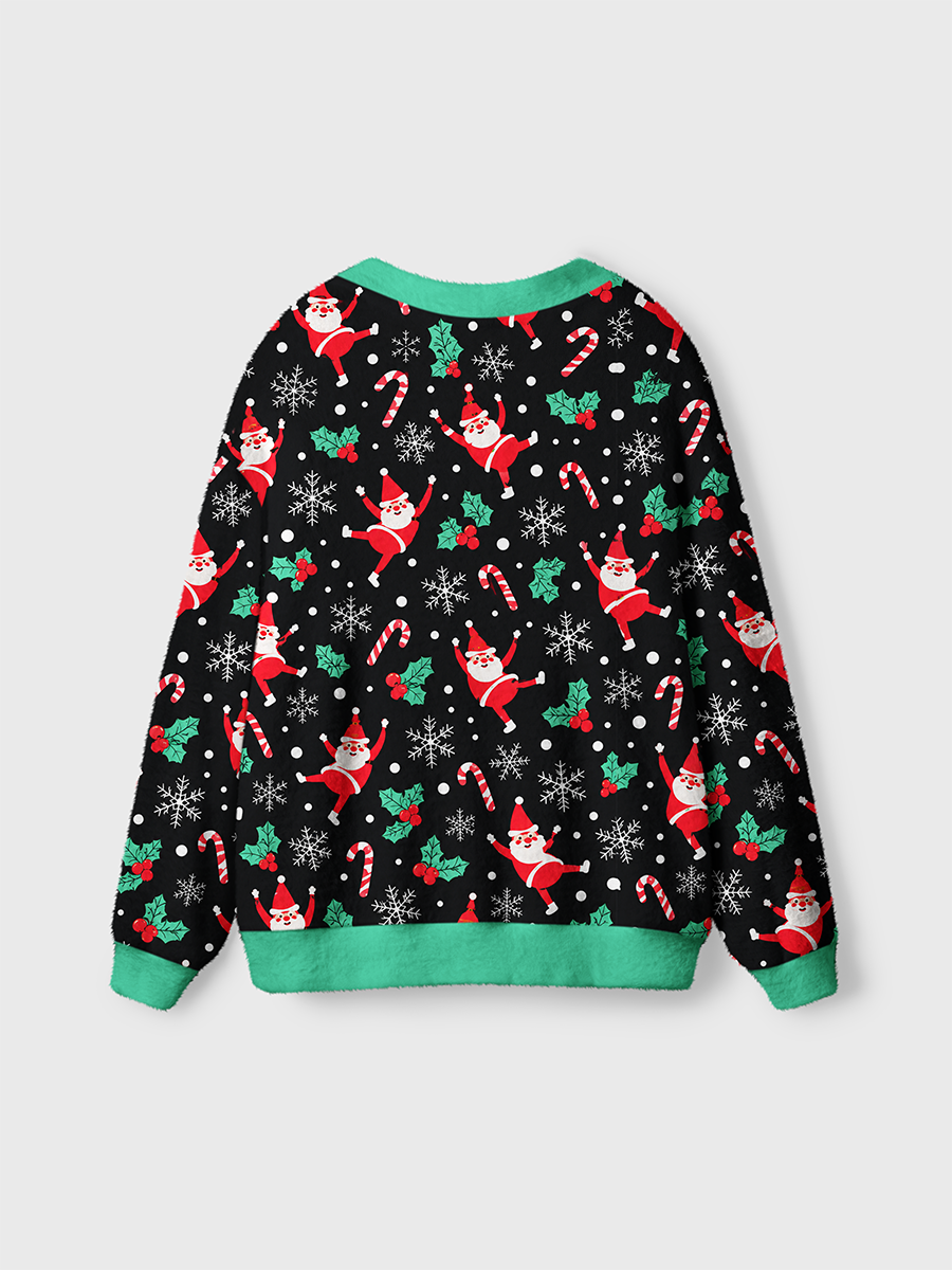 Vintage Festive Santa Snowflake Cardigan Sweaters