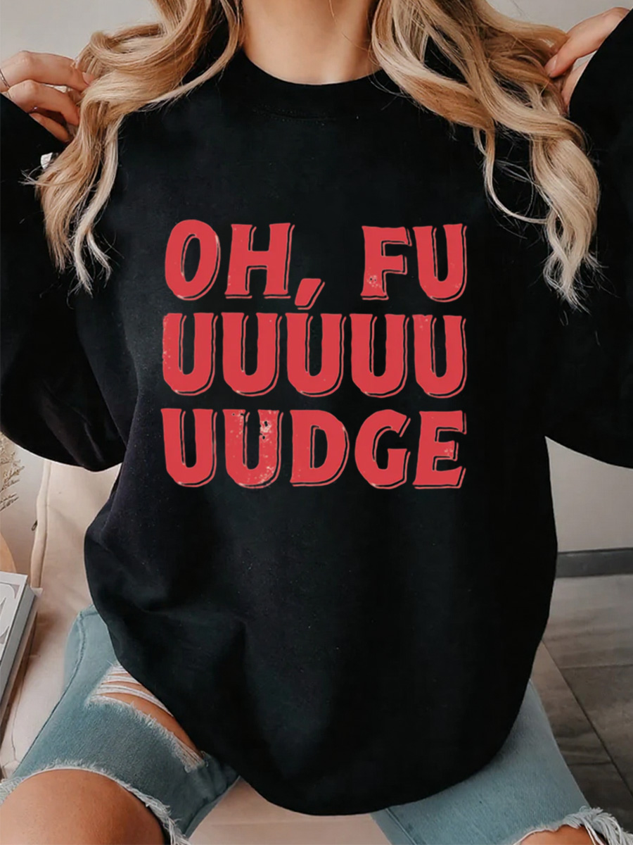 Vintage Oh Fudge Oversize Graphic Sweatshirt