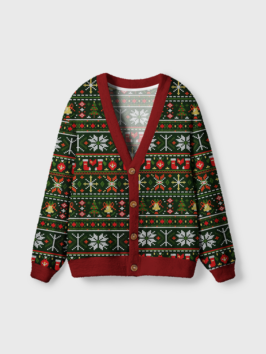 Vintage Nordic Knit Cardigan Sweaters