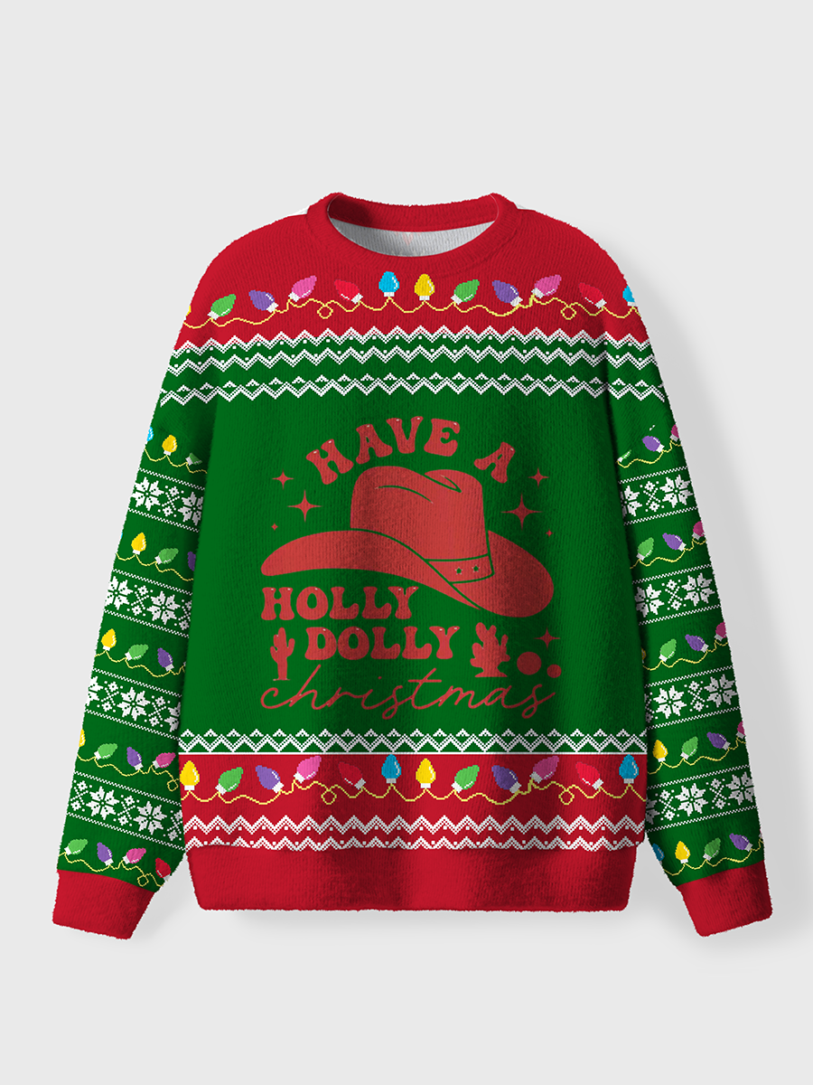 Vintage Have A Holly Dolly Ugly Sweater