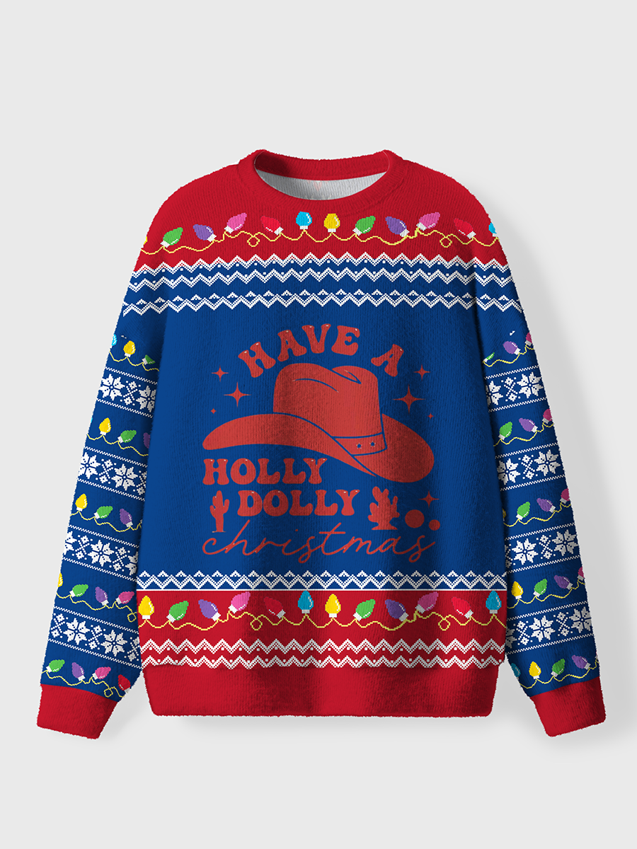 Vintage Have A Holly Dolly Ugly Sweater