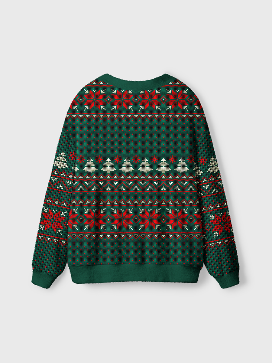 Vintage Nordic Knit Snowflake Cardigan Sweaters