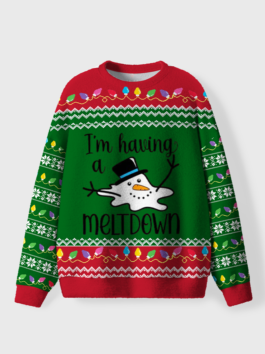 Vintage I'm Having A Meltdown Ugly Sweater