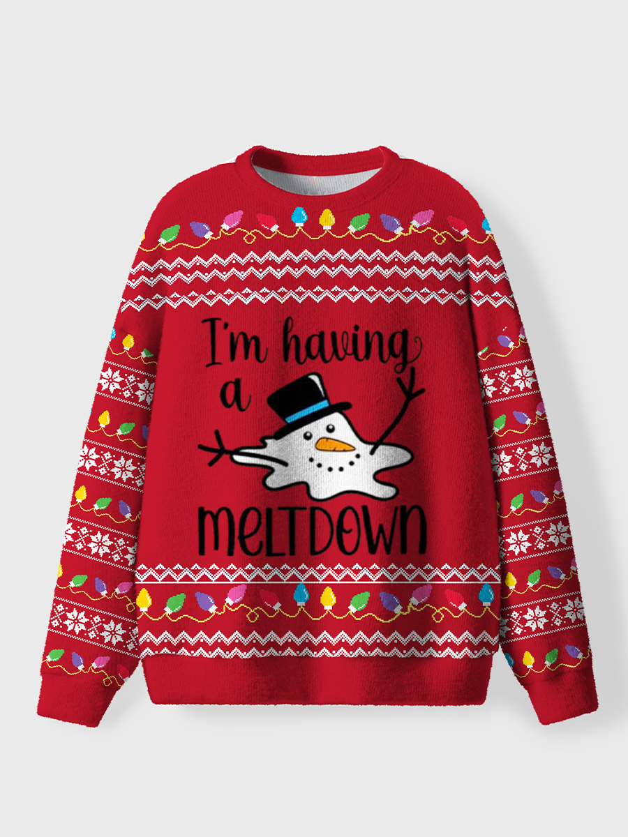 Vintage I'm Having A Meltdown Ugly Sweater