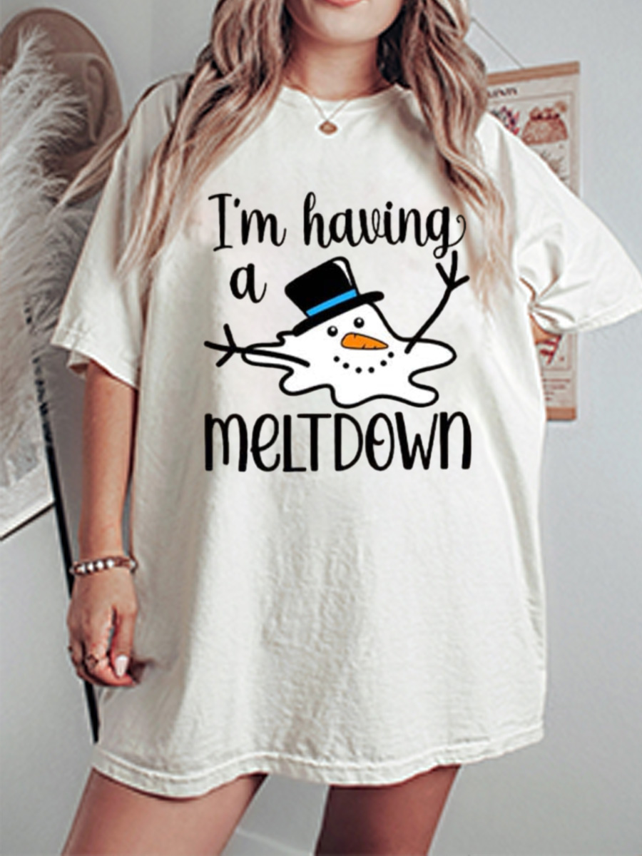 Vintage I'm Having A Meltdown Oversize Graphic Tee