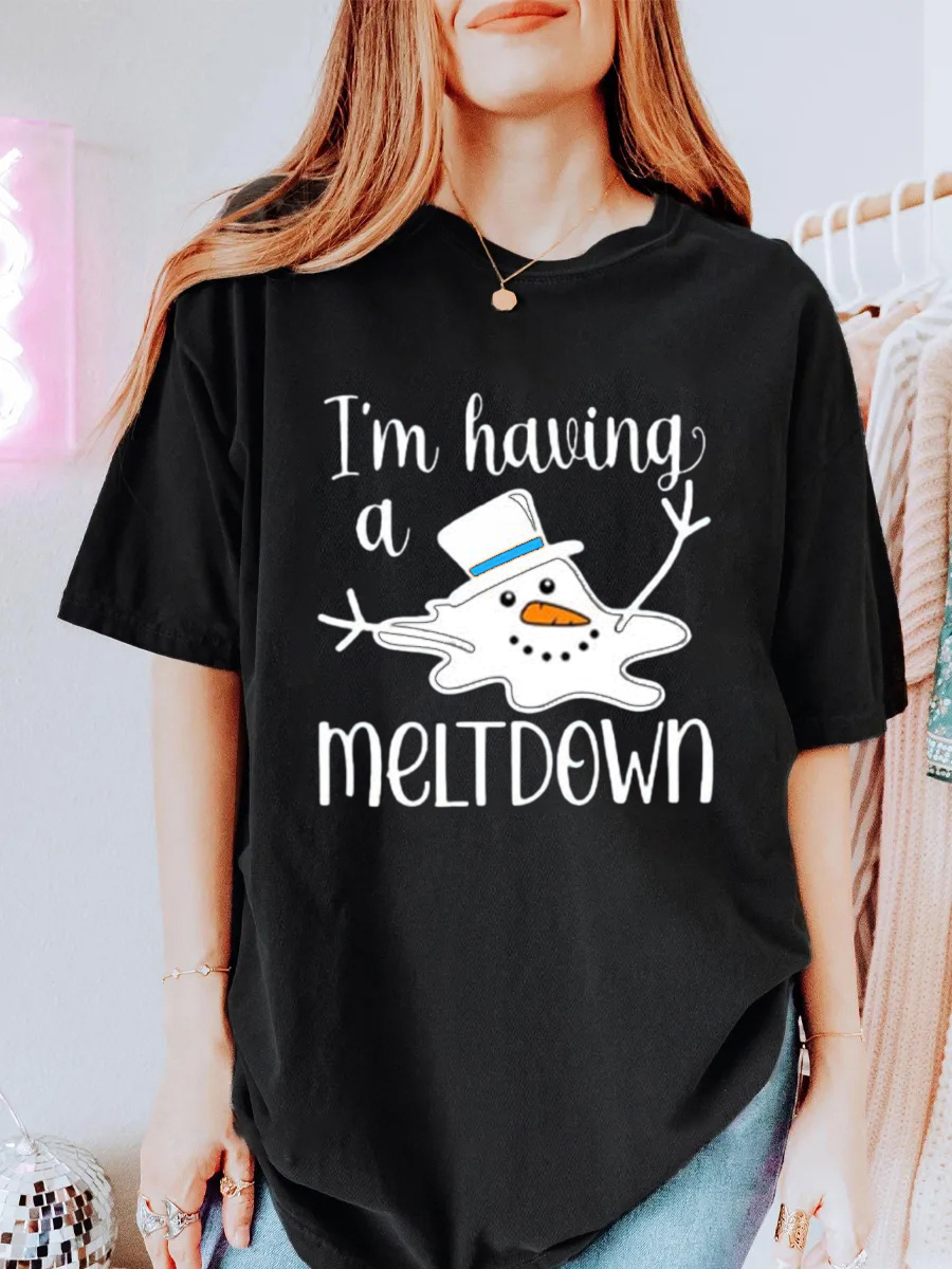 Vintage I'm Having A Meltdown Oversize Graphic Tee