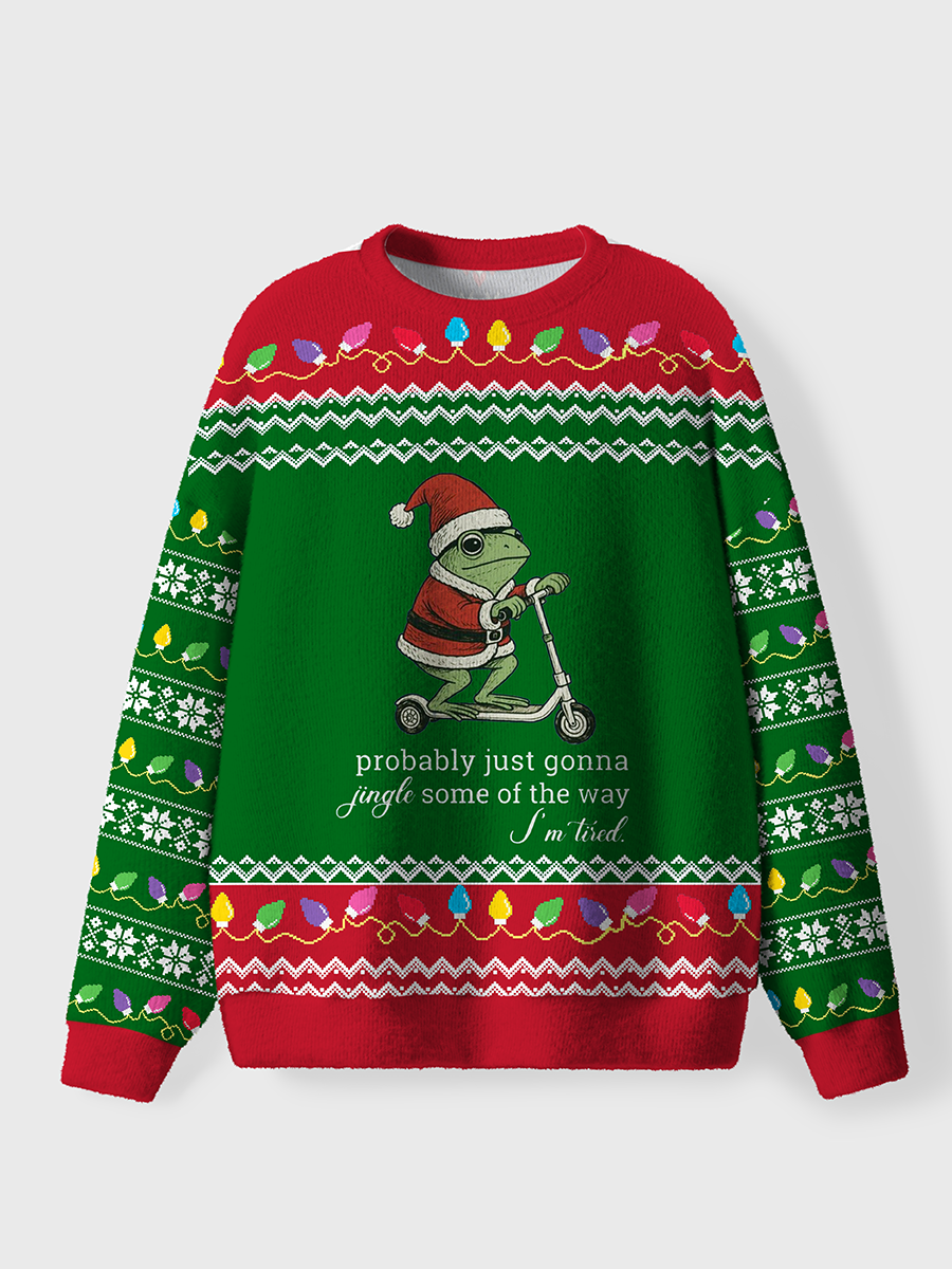 Vintage Christmas Frog Ugly Sweater