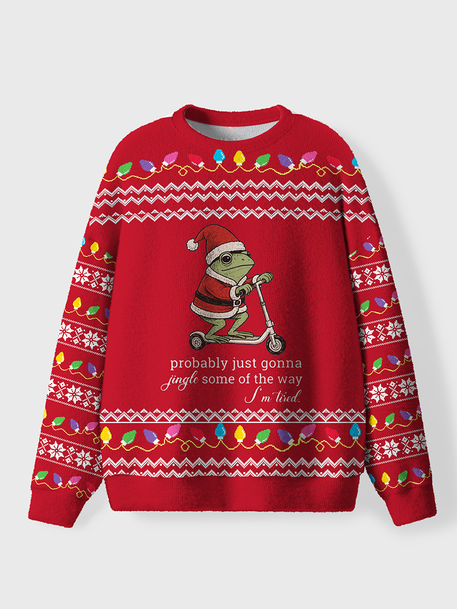 Vintage Christmas Frog Ugly Sweater