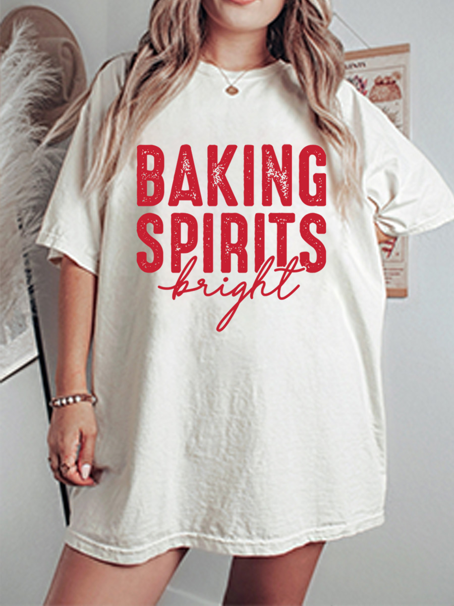 Vintage Baking Spirits Bright Oversize Graphic Tee