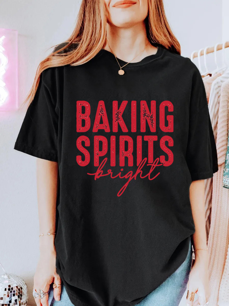 Vintage Baking Spirits Bright Oversize Graphic Tee