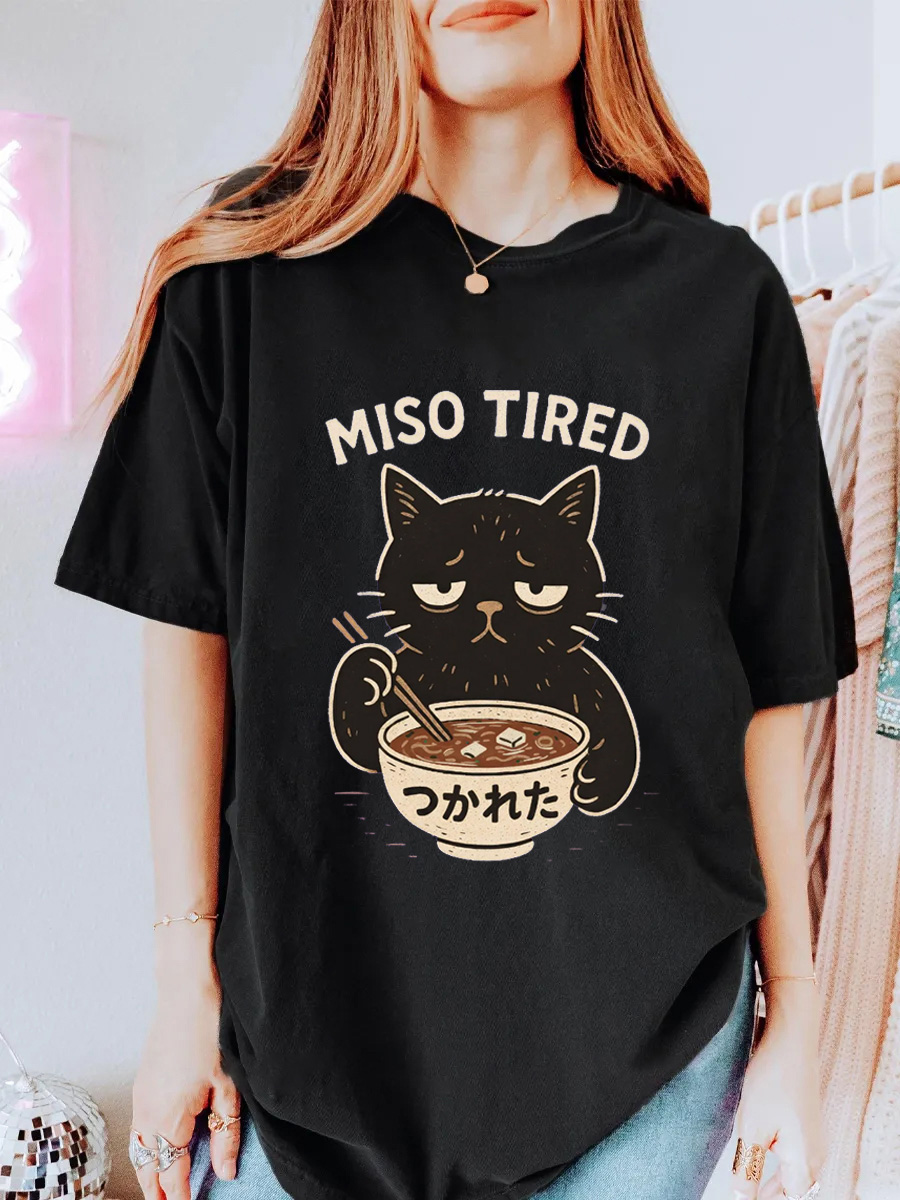 Vintage Miso Tired Oversize Graphic Tee