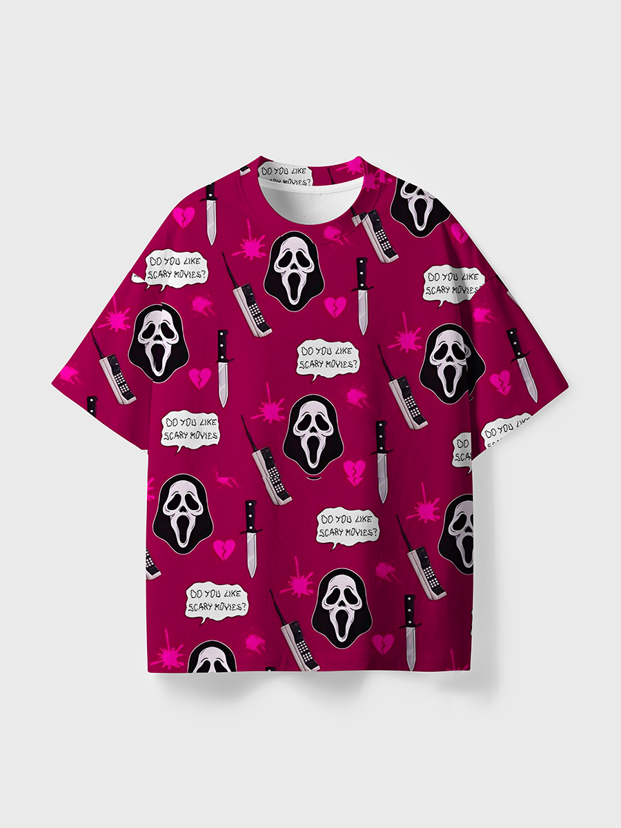 Vintage Coquette Scream Ghostface All Over Print T-Shirt