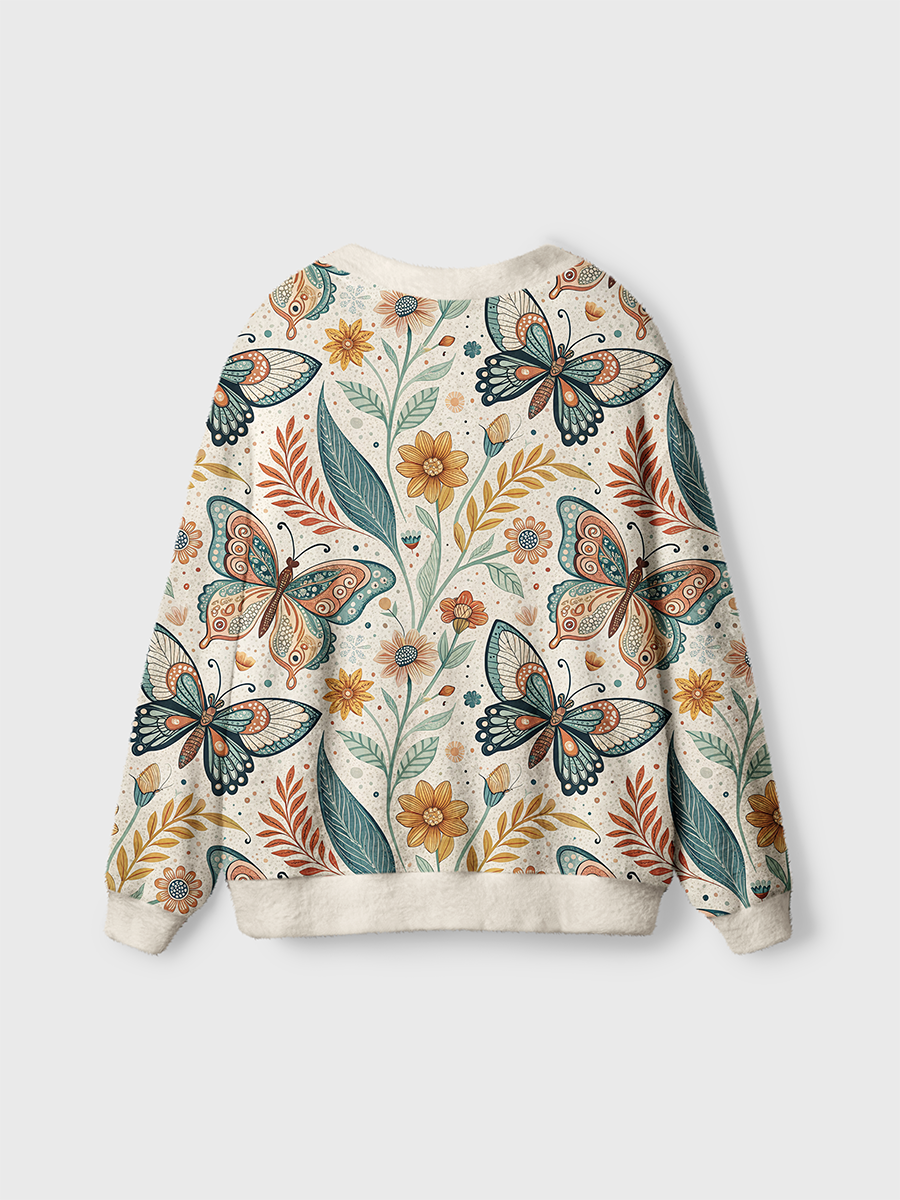 Vintage Butterfly Floral Pop Cute Cardigan Sweaters
