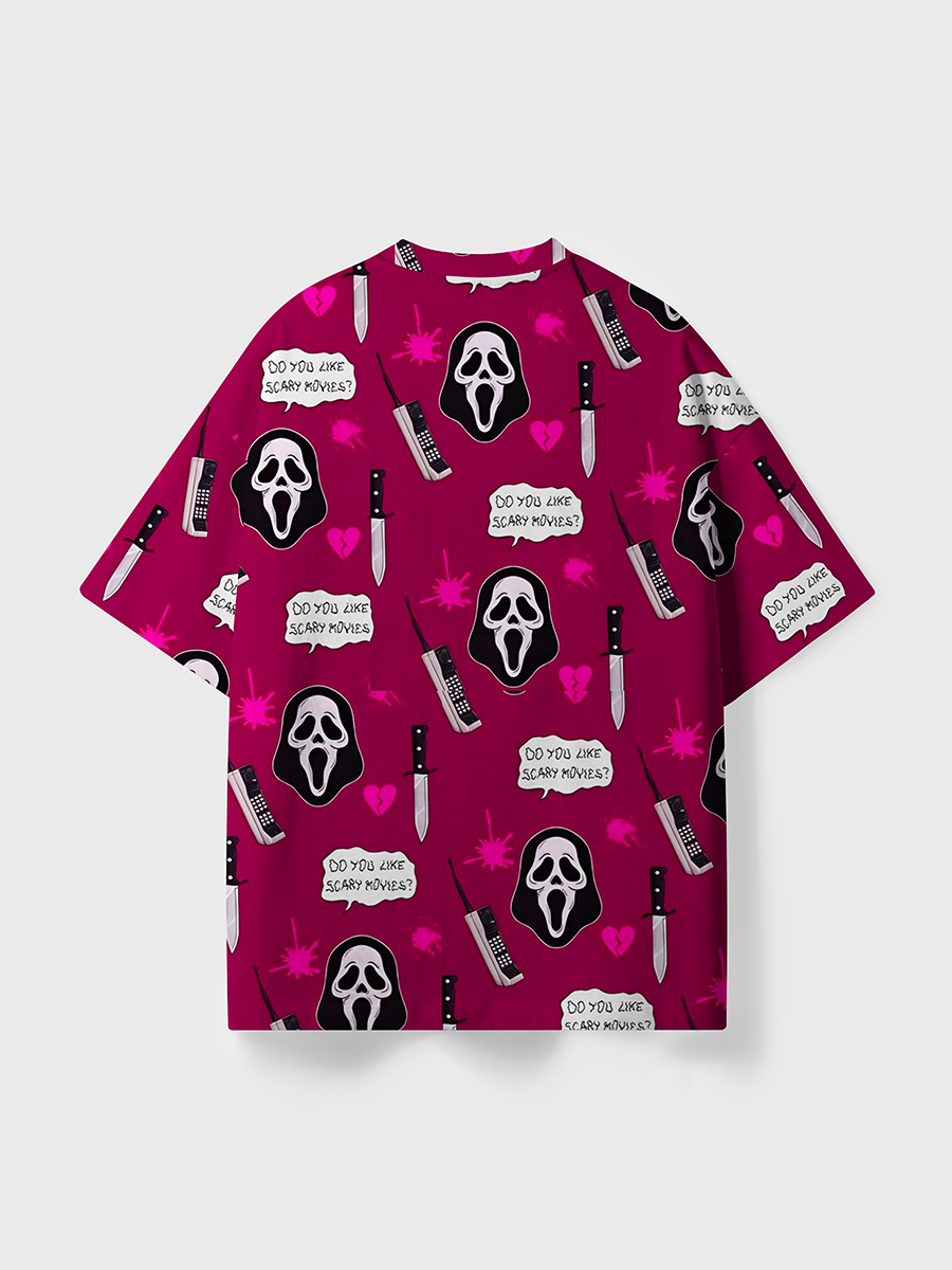 Vintage Coquette Scream Ghostface All Over Print T-Shirt