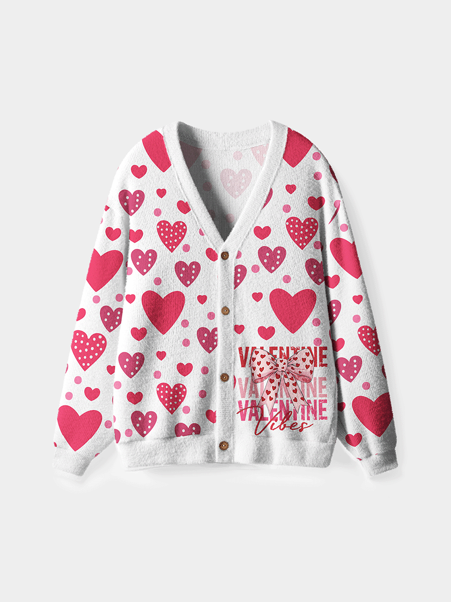 Vintage Valentine Vibes Cardigan Sweaters