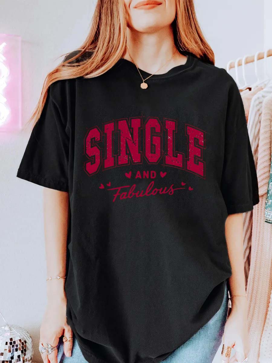 Vintage Single And Fabulous Oversize Graphic Tee