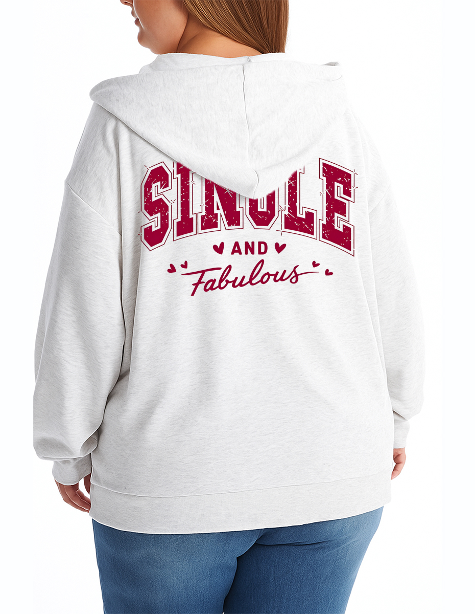 Vintage Single And Fabulous Zip Hoodie