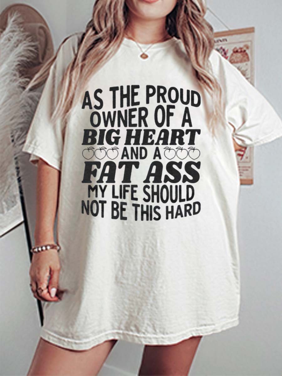 Vintage As The Proud Owner Of A Big Heart Oversize Graphic Tee