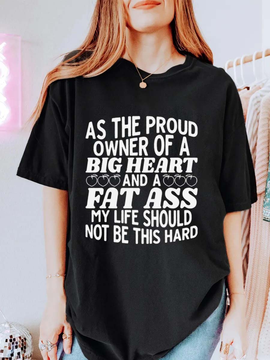 Vintage As The Proud Owner Of A Big Heart Oversize Graphic Tee