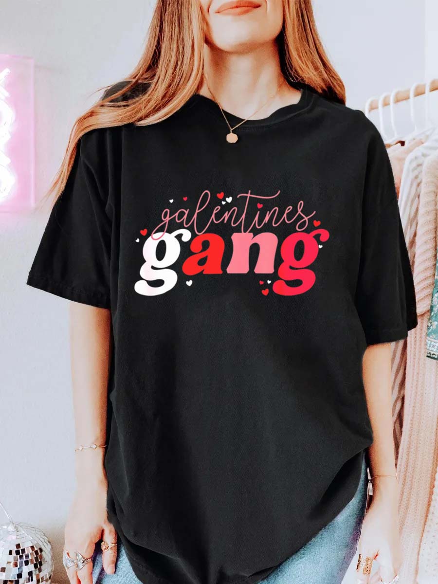 Vintage Galentines Gang Oversize Graphic Tee