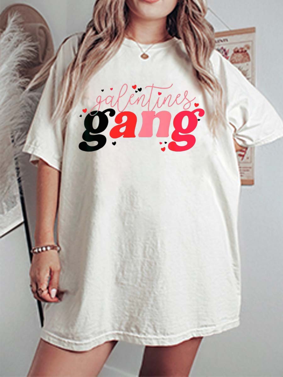 Vintage Galentines Gang Oversize Graphic Tee