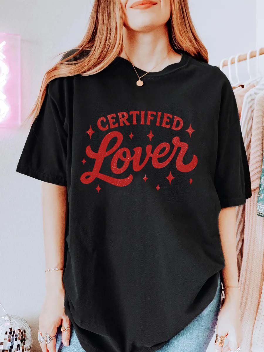 Vintage Certified Lover Oversize Graphic Tee