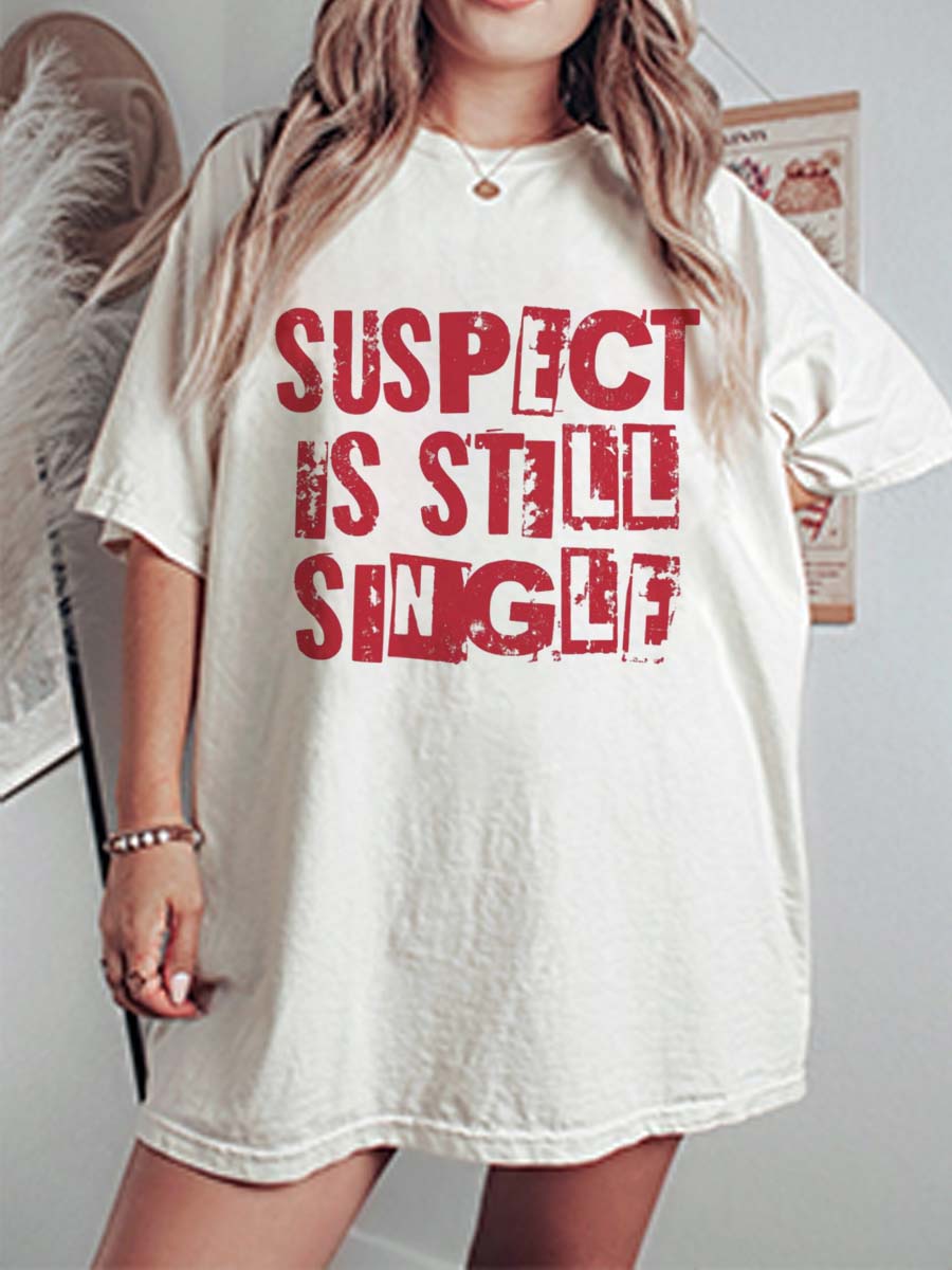 Vintage Suspect Is Single Oversize Graphic Tee