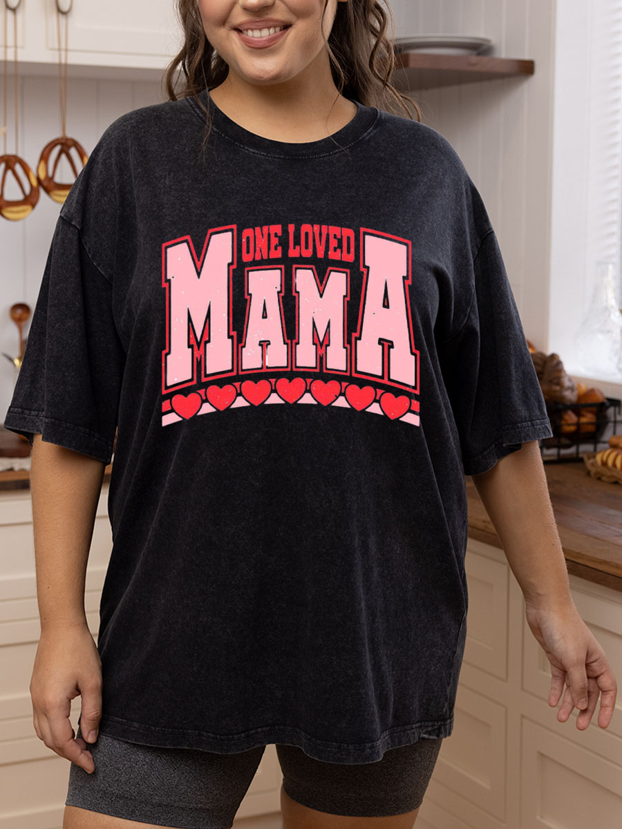 Vintage One Loved Mama Oversize Washed T-Shirt