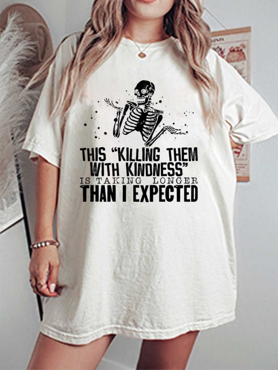Vintage Killing Them With Kindness Oversize Graphic Tee