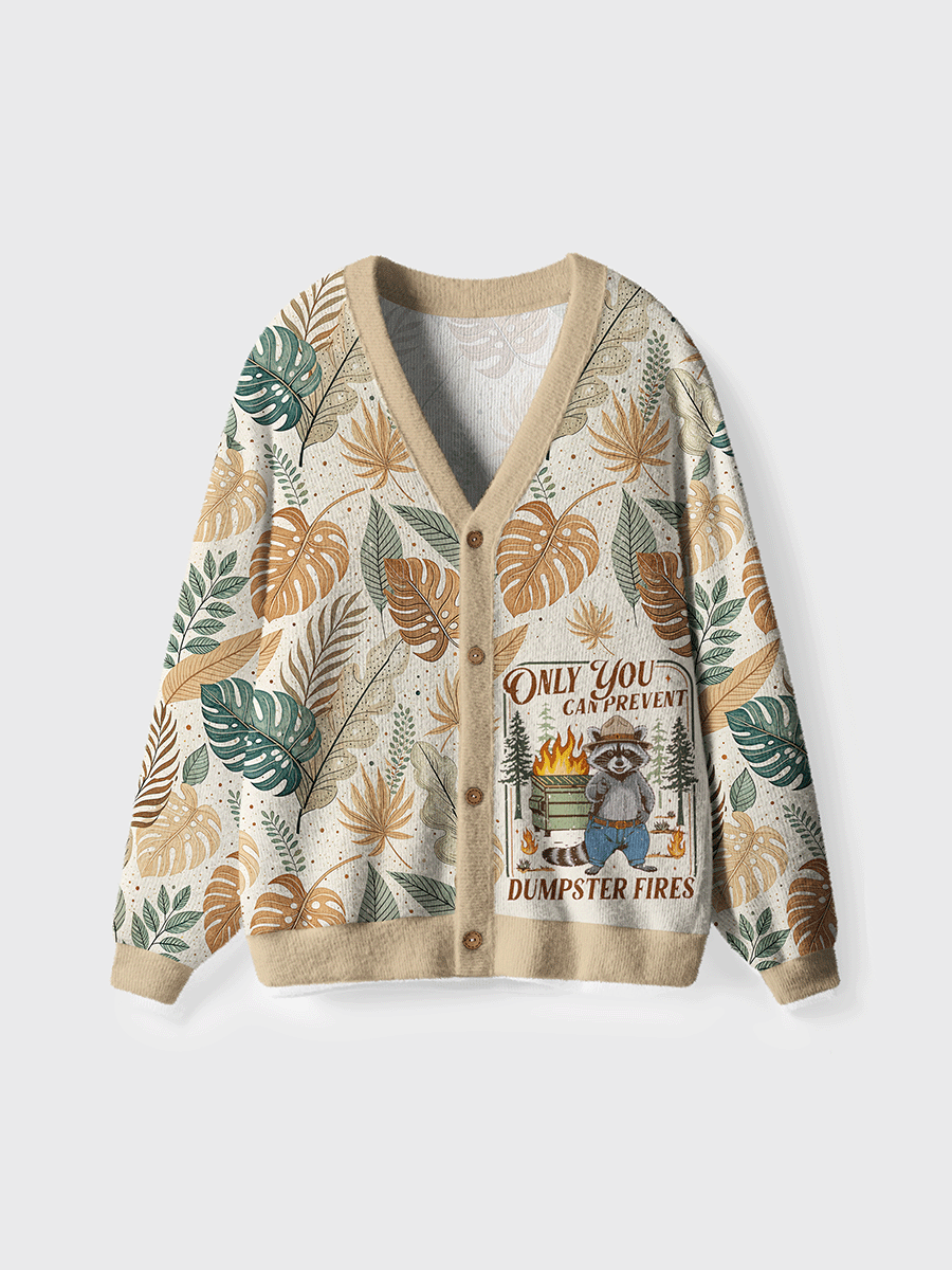 Vintage Only You Can Prevent Dumpster Fires Cardigan Sweaters