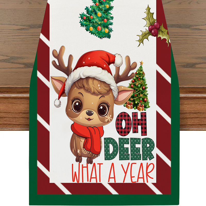 Cute Cartoon Christmas Party Tablecloth