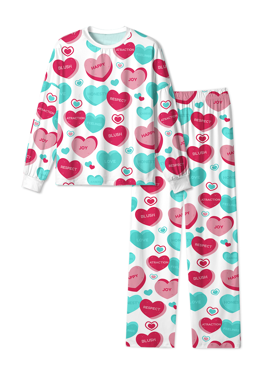 Vintage  Layered Love Hearts Pajamas
