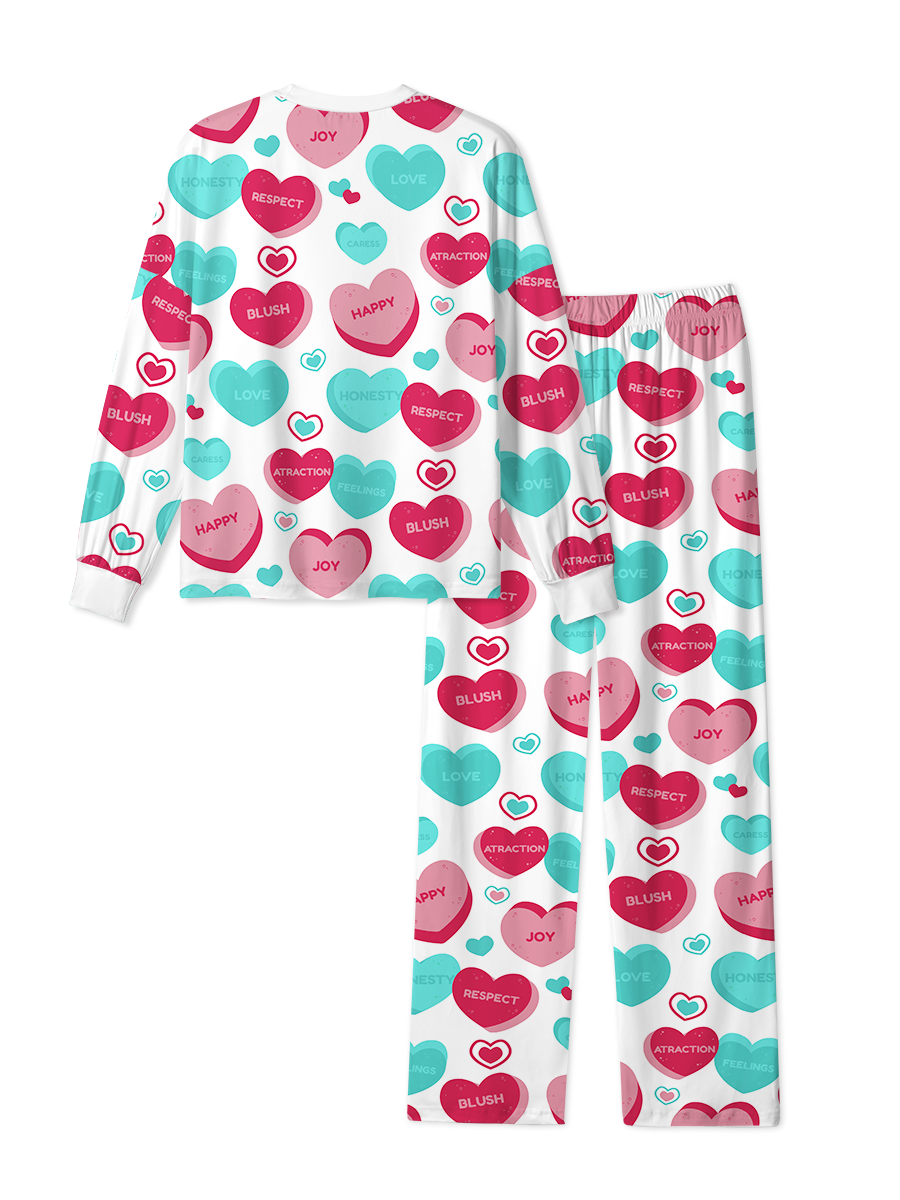 Vintage  Layered Love Hearts Pajamas