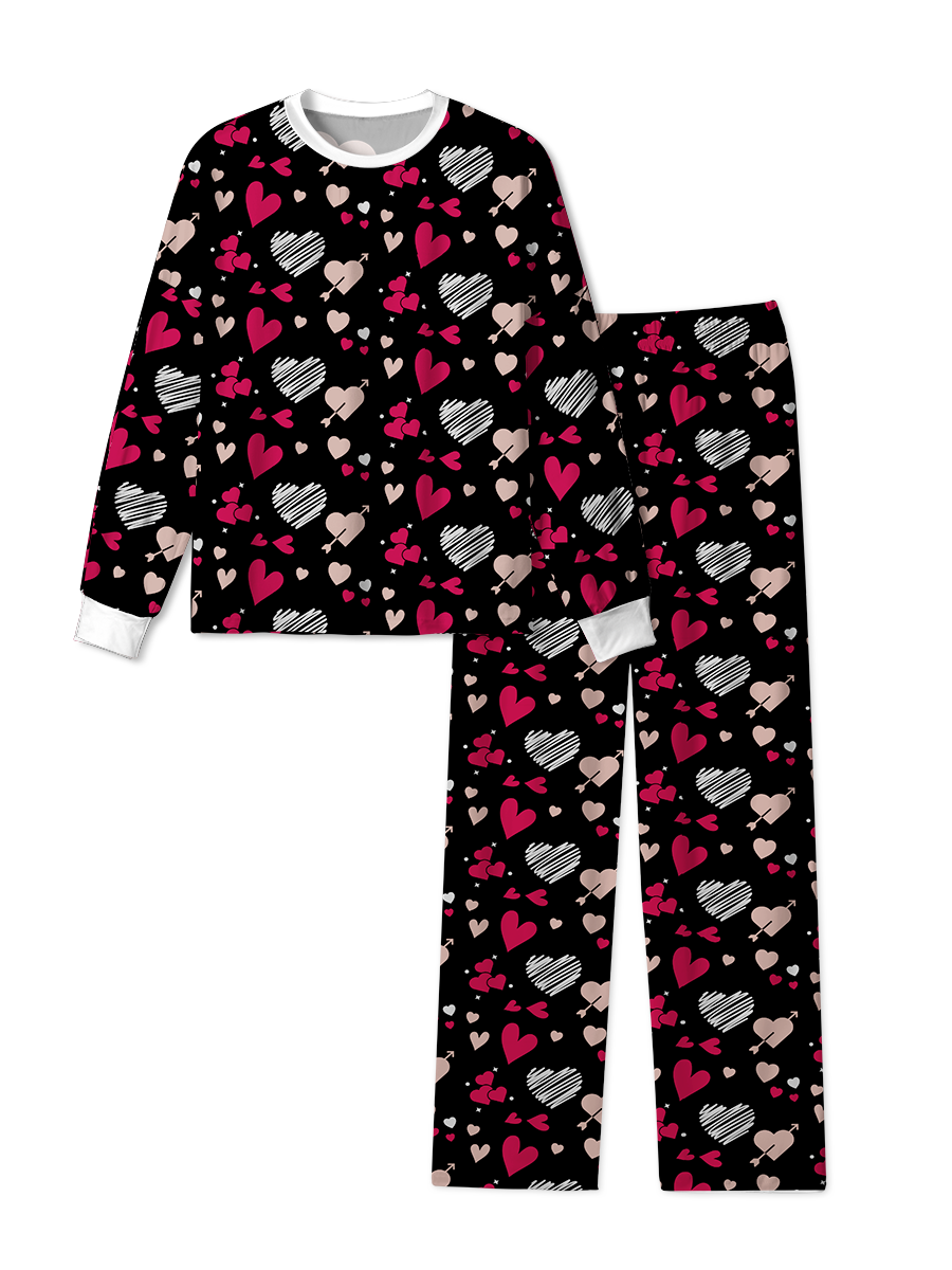 Vintage Dark Love Hearts Pajamas