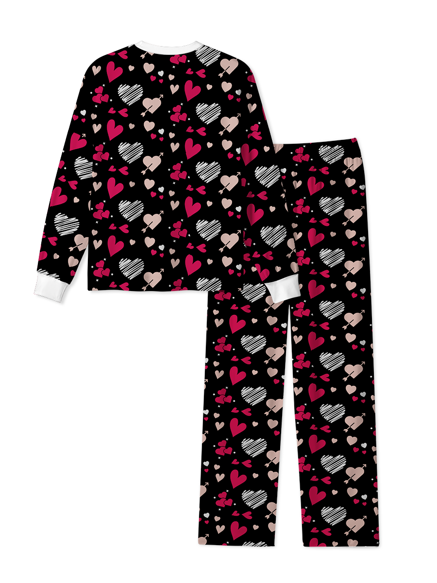 Vintage Dark Love Hearts Pajamas