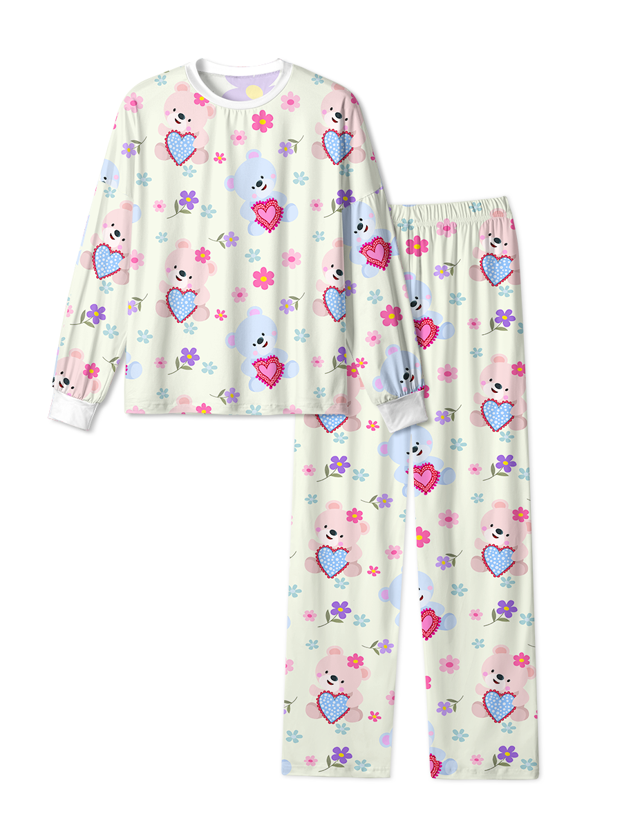 Vintage Bear Heart Pajamas