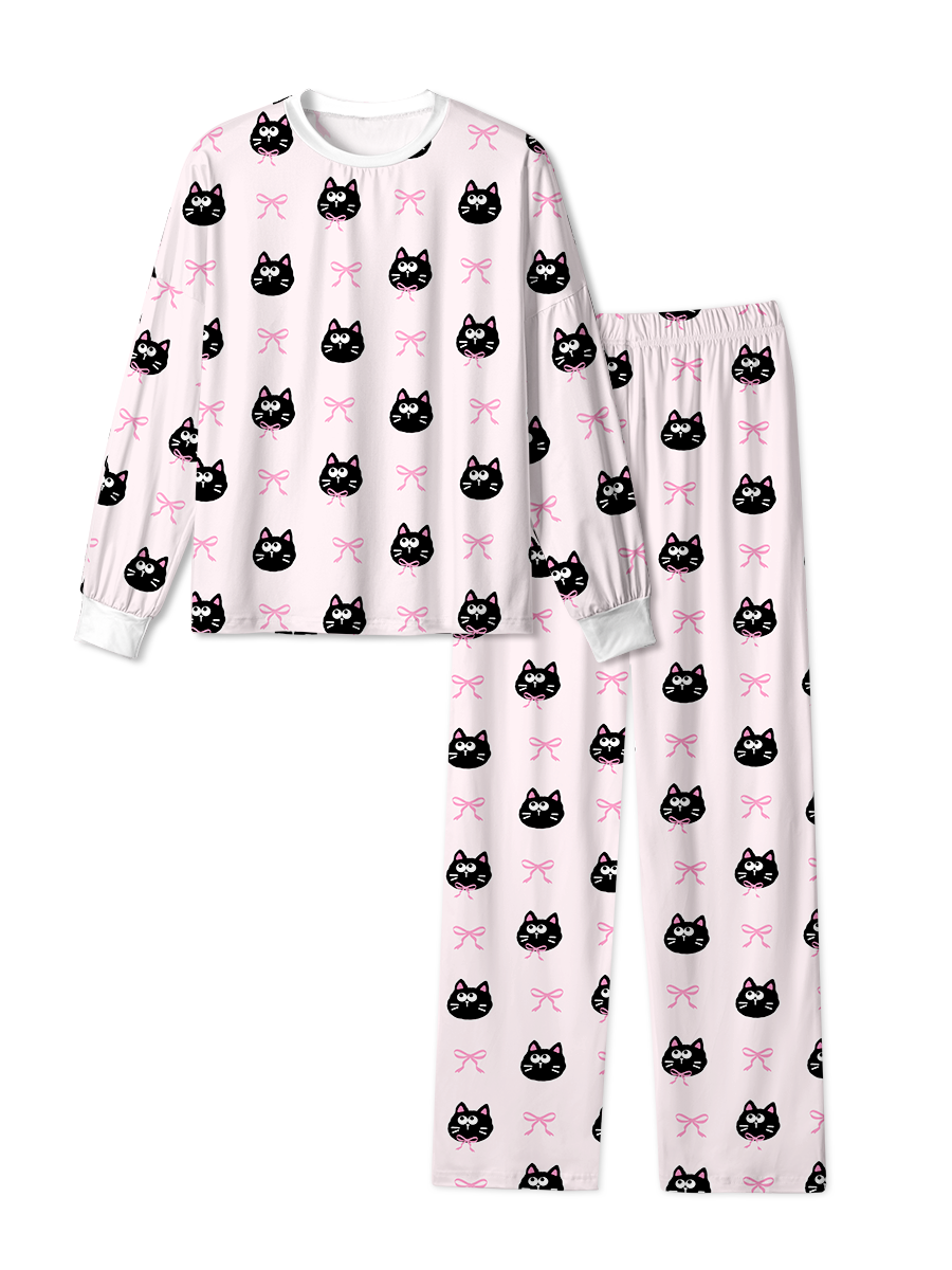 Vintage Cute Cat Faces Pajama