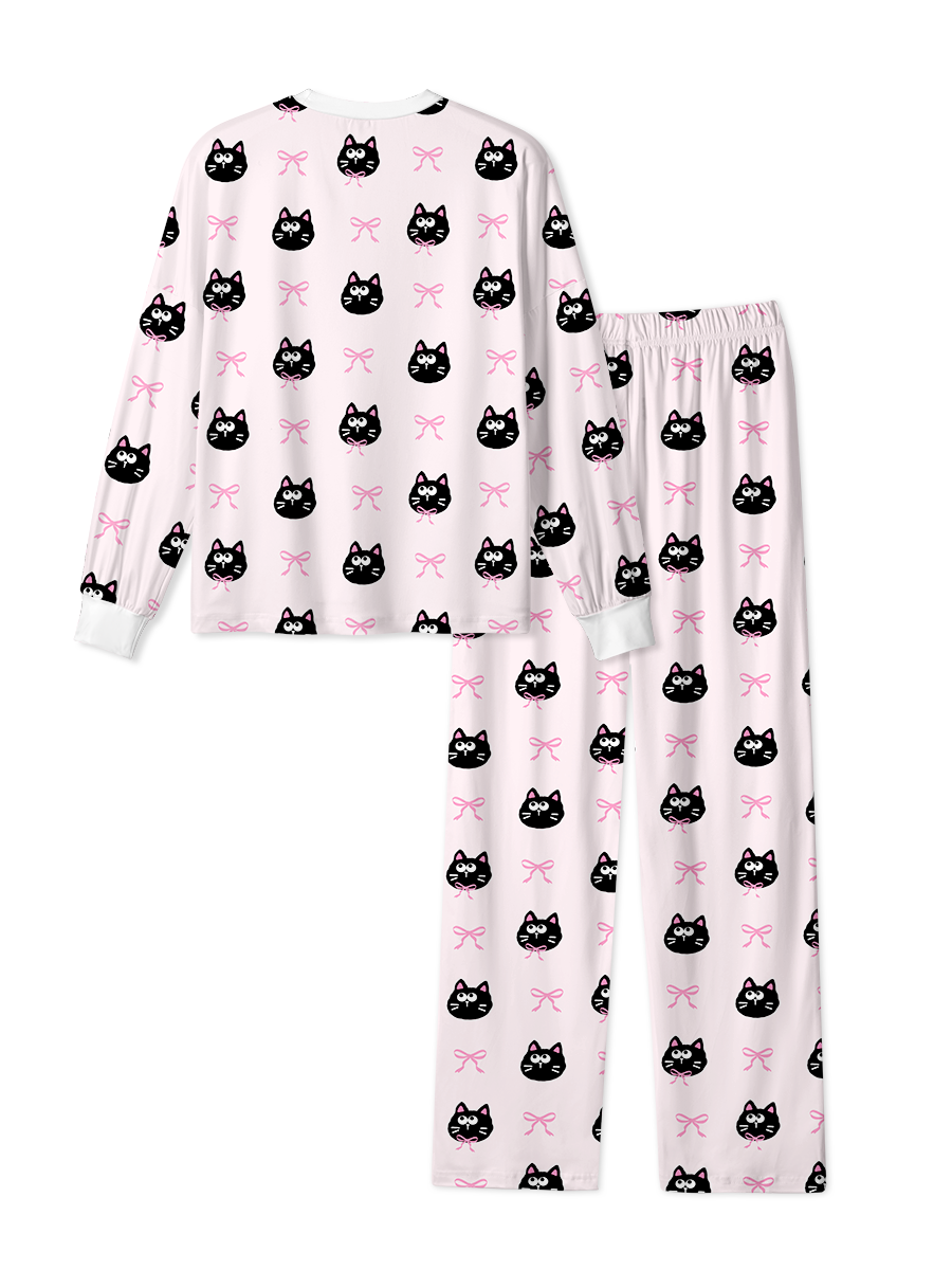 Vintage Cute Cat Faces Pajama